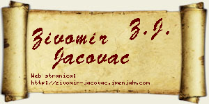 Živomir Jačovac vizit kartica